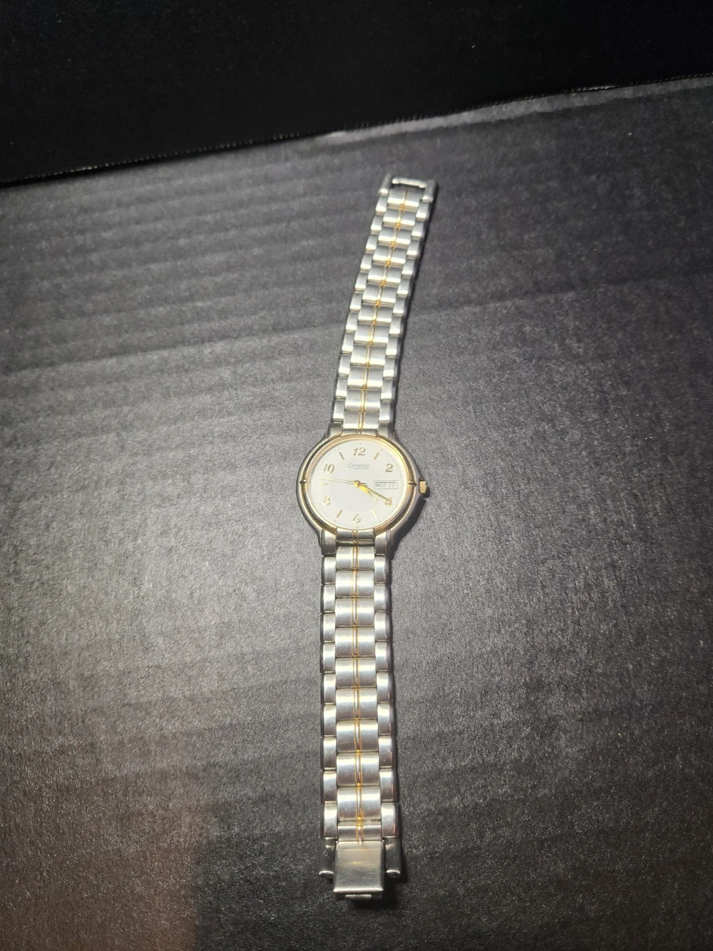 Caravelle Bulova Gold Watch - White Dial
